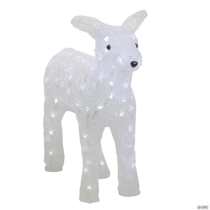 Northlight - 18" Lighted Commercial Grade Acrylic Baby Reindeer Christmas Outdoor Decoration