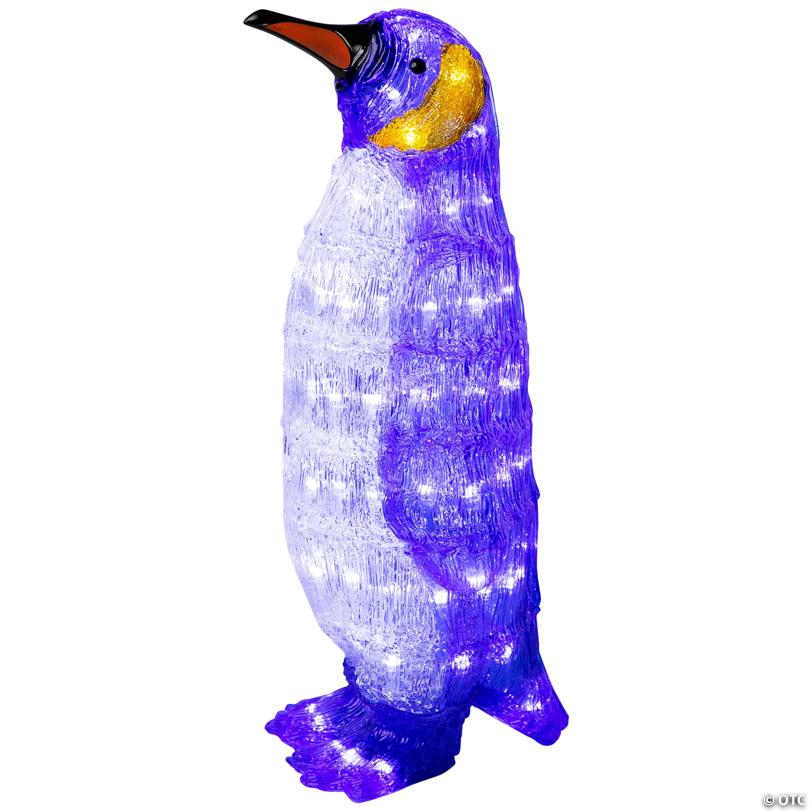 Northlight - 18" Lighted Commercial Grade Acrylic Penguin Christmas Outdoor Decoration