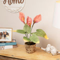 Northlight - 19" Pink and Green Decorative Calla Lily Artificial Plant