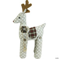 Northlight - 20" White and Brown Polka Dot Reindeer Christmas Tabletop Decor