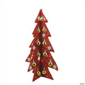 Northlight - 2.25' Pre-Lit Slim Tinsel Artificial Christmas Tree - Red Lights