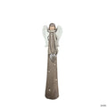 Northlight - 24" Brown and White LED Lighted Angel With Heart Christmas Tabletop Figurine