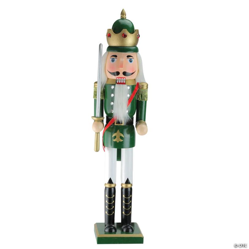 Northlight - 24" Green Christmas Nutcracker King with Sword Decoration