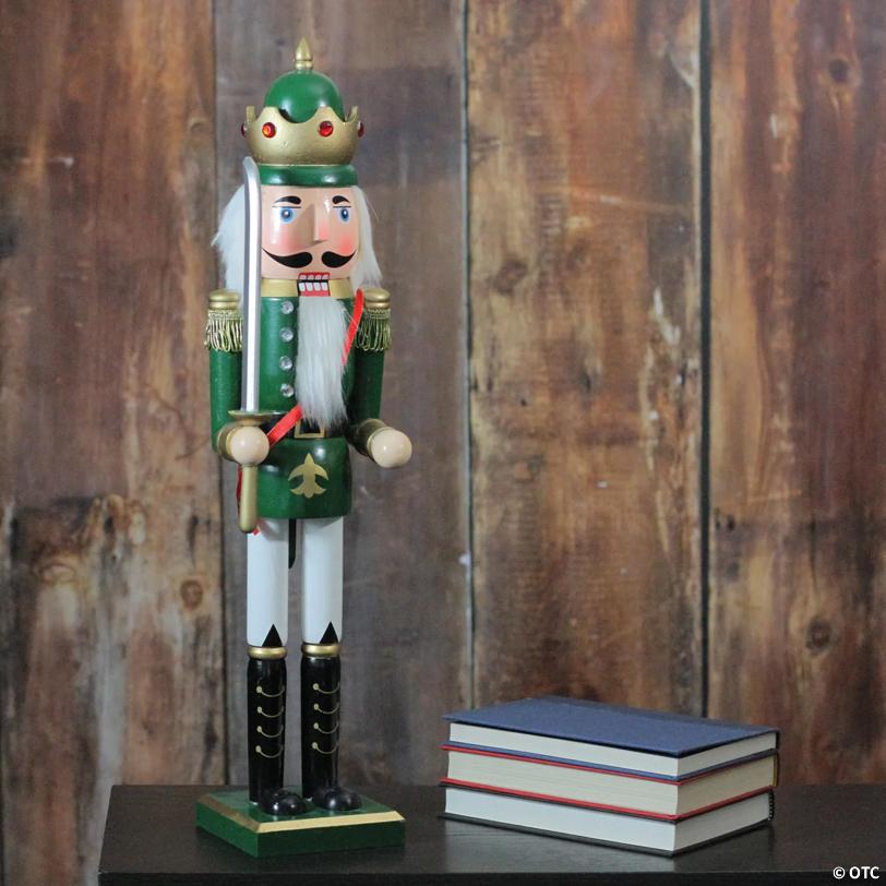 Northlight - 24" Green Christmas Nutcracker King with Sword Decoration