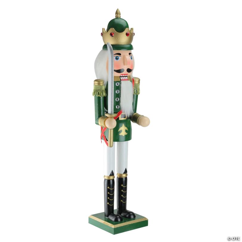 Northlight - 24" Green Christmas Nutcracker King with Sword Decoration
