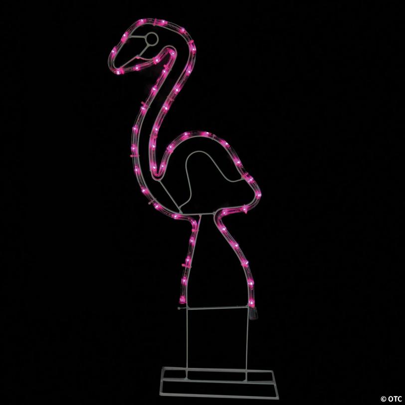 Northlight - 24" Pink Flamingo LED Rope Light Silhouette Summer Outdoor Decor