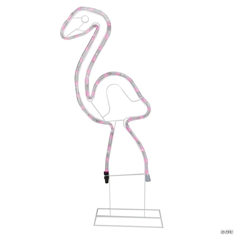 Northlight - 24" Pink Flamingo LED Rope Light Silhouette Summer Outdoor Decor