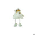 Northlight - 24" Snowy Woodlands Plush White Angel Bobble Girl Christmas Figure