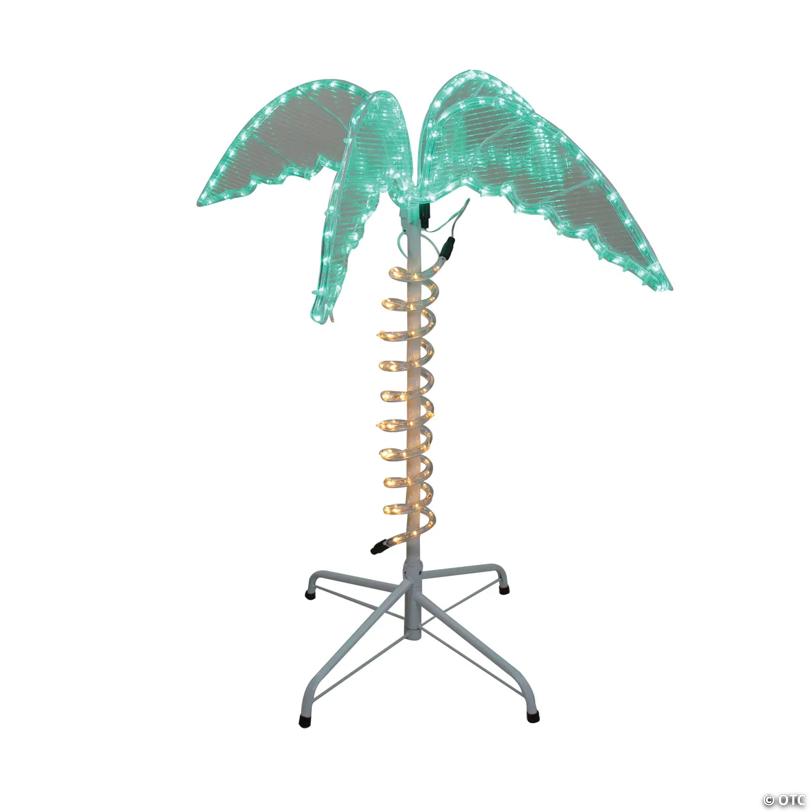 Northlight - 2.5' Green and Tan LED Palm Tree Rope Light Outdoor Decoration