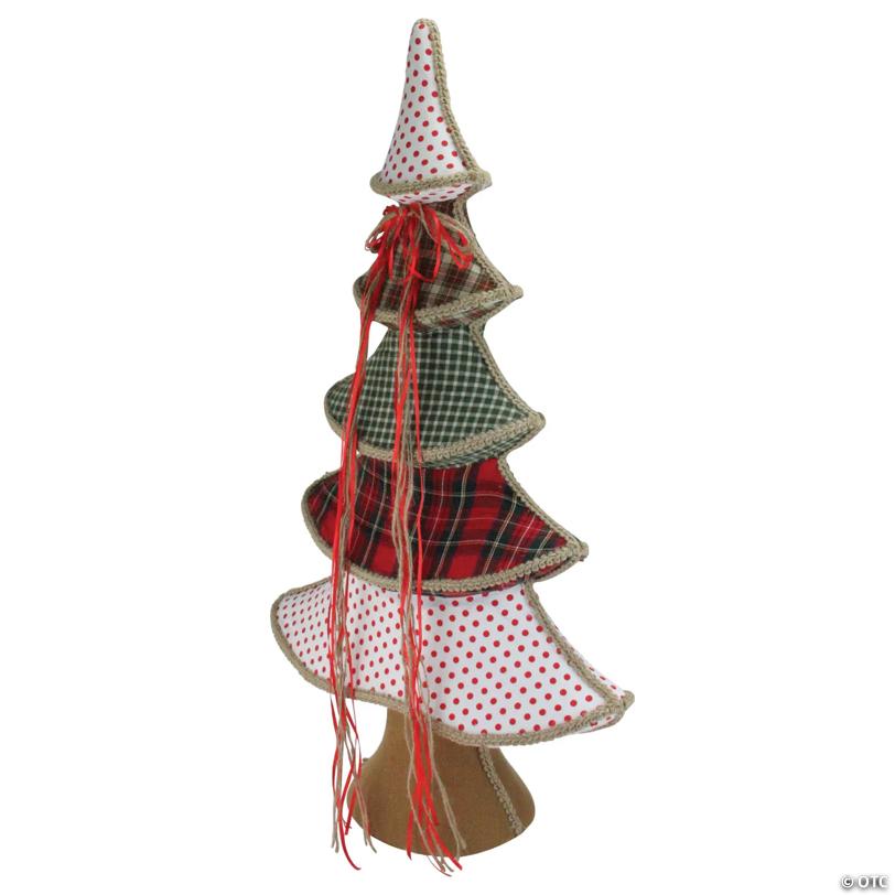 Northlight - 2.5' Plaid Whimsical Christmas Tree Decoration