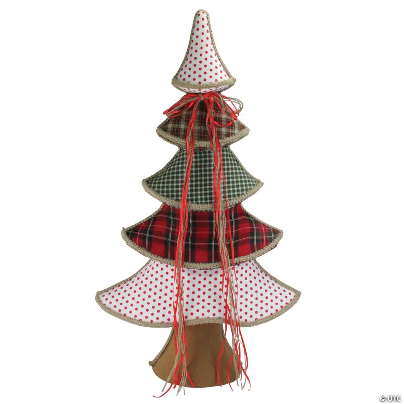 Northlight - 2.5' Plaid Whimsical Christmas Tree Decoration