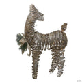 Northlight - 2.5' Pre-Lit Standing Rattan Reindeer Outdoor Christmas Decoration