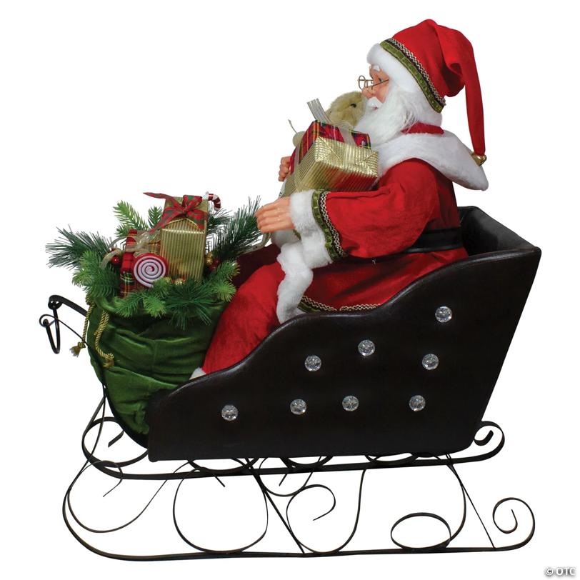 Northlight - 2.5' Santa Claus in Sleigh Christmas Decoration