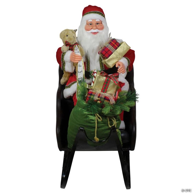 Northlight - 2.5' Santa Claus in Sleigh Christmas Decoration