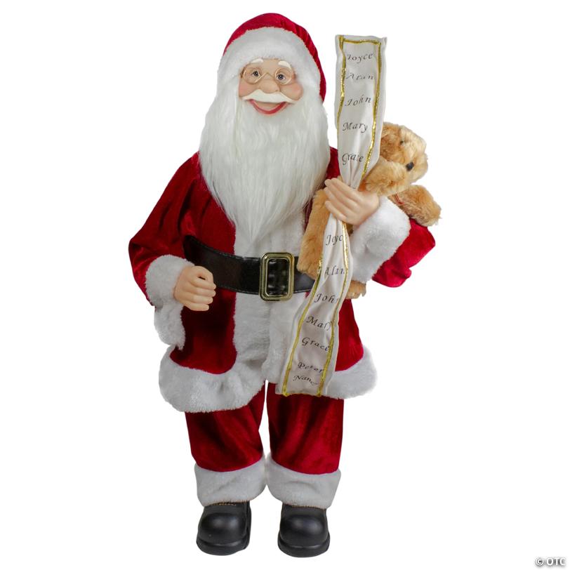 Northlight - 2' Standing Santa with a Naughty or Nice List