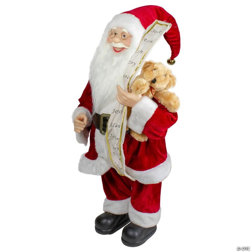 Northlight - 2' Standing Santa with a Naughty or Nice List