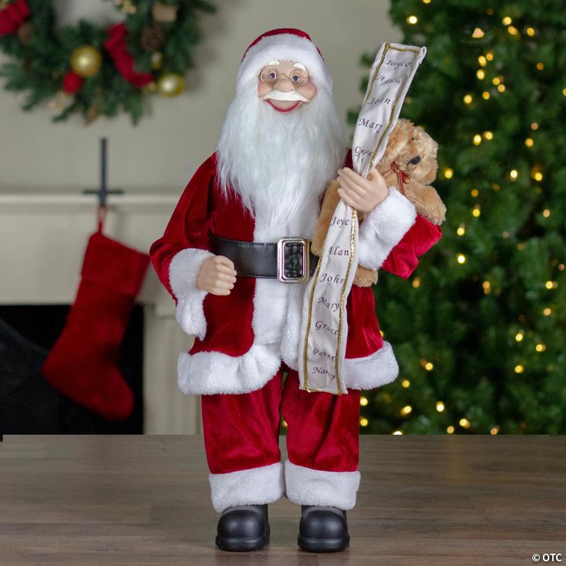 Northlight - 2' Standing Santa with a Naughty or Nice List
