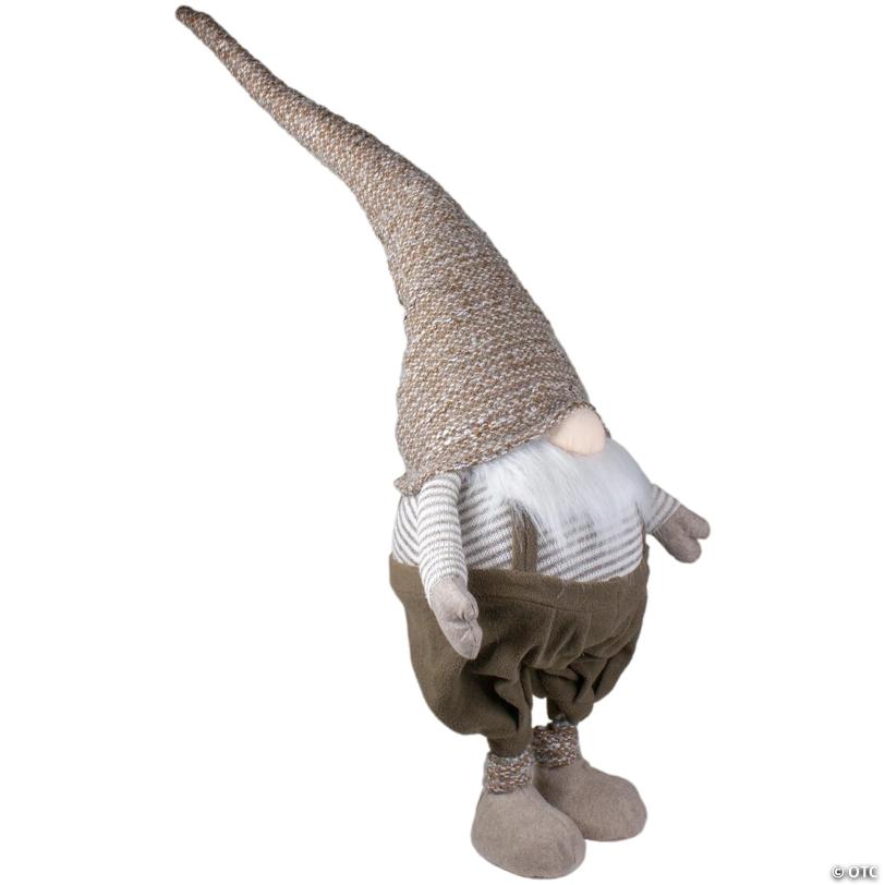 Northlight - 32.5" Brown and White Standing Gnome Christmas Decoration