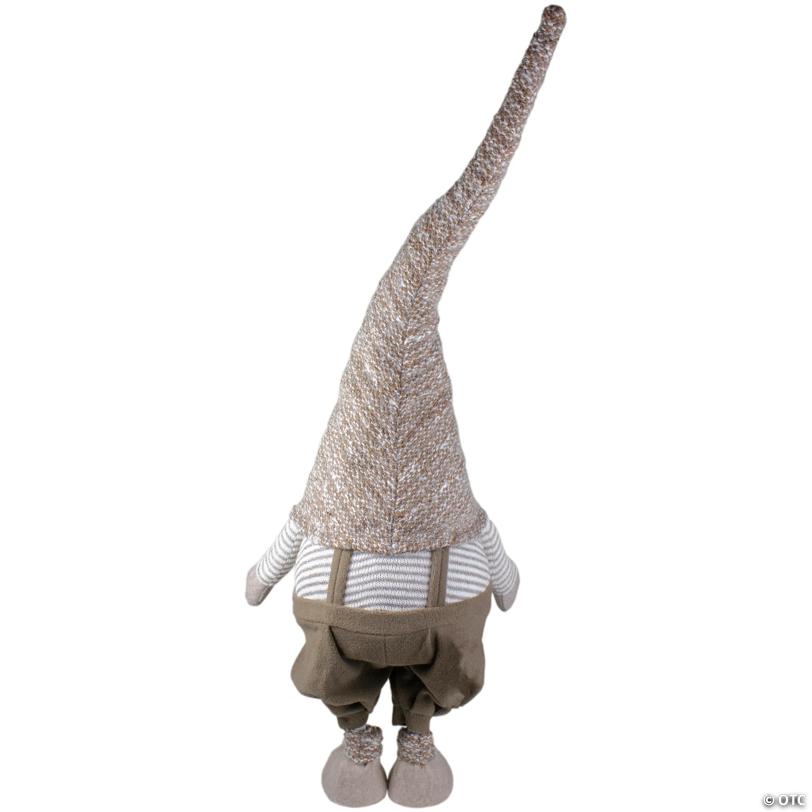 Northlight - 32.5" Brown and White Standing Gnome Christmas Decoration