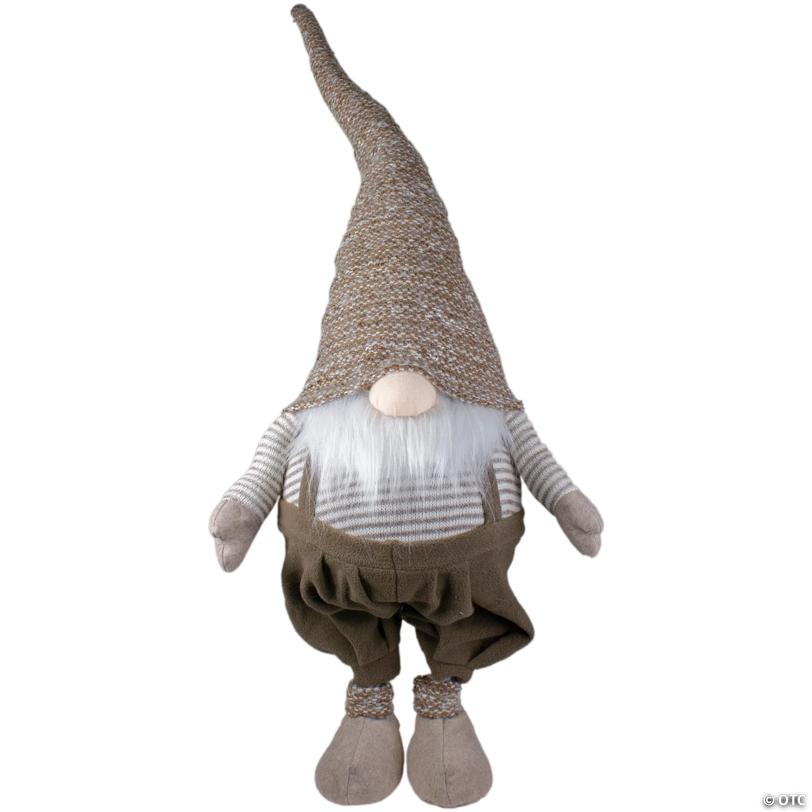 Northlight - 32.5" Brown and White Standing Gnome Christmas Decoration