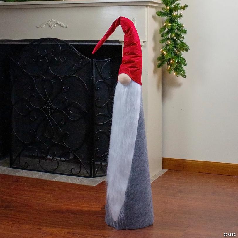 Northlight - 32.5" Red and Gray Cone Gnome Christmas Decor