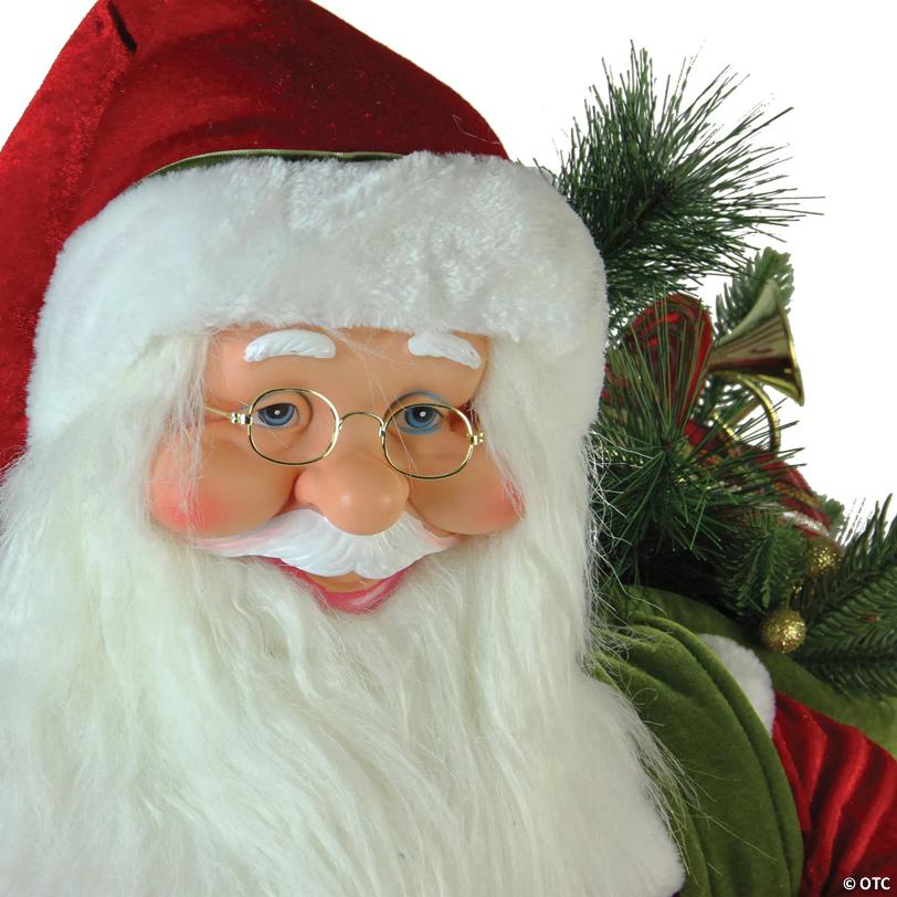 Northlight - 3.5' Santa Claus Riding a Bicycle Christmas Decoration