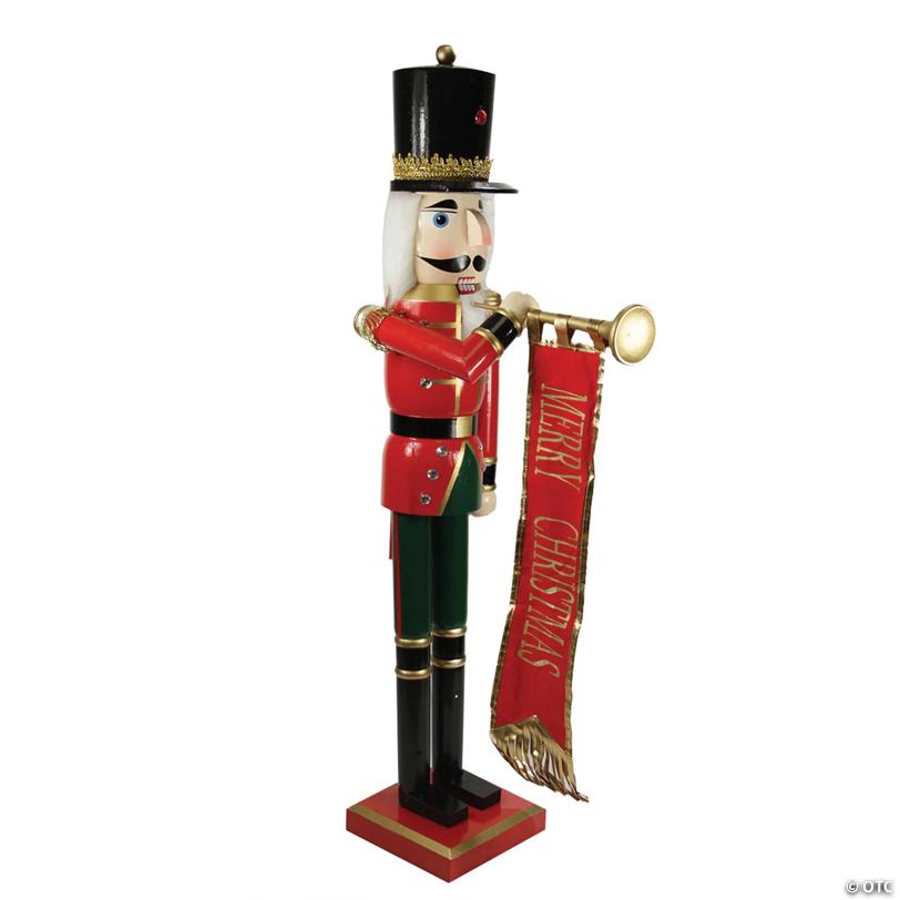 Northlight - 3' Nutcracker Soldier With Trumpet Christmas Decor