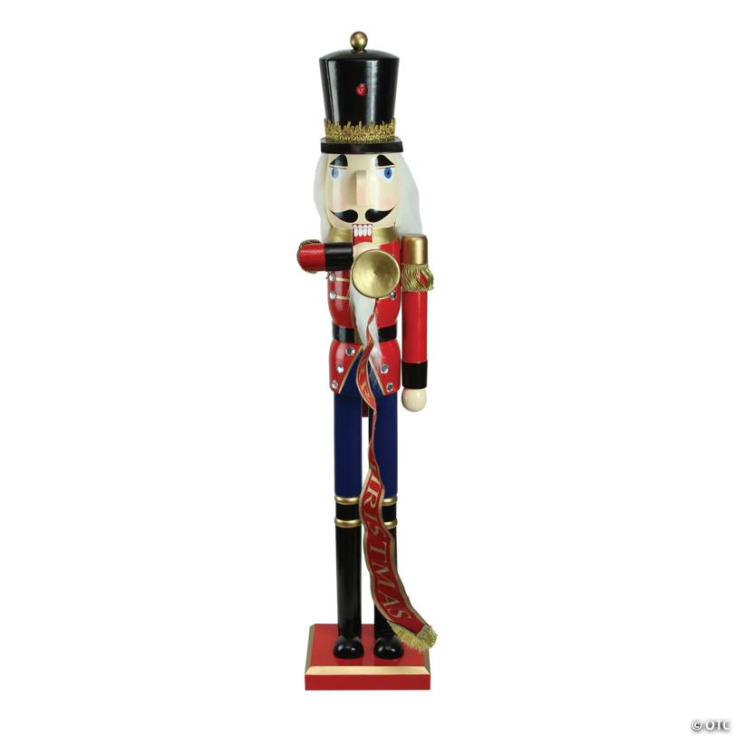 Northlight - 3' Nutcracker Soldier With Trumpet Christmas Decor