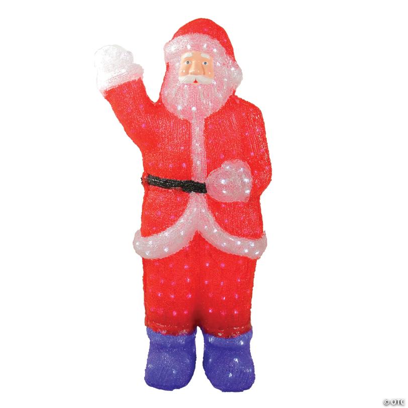 Northlight - 3' Red Lighted Commercial Grade Santa Claus Christmas Display Decoration