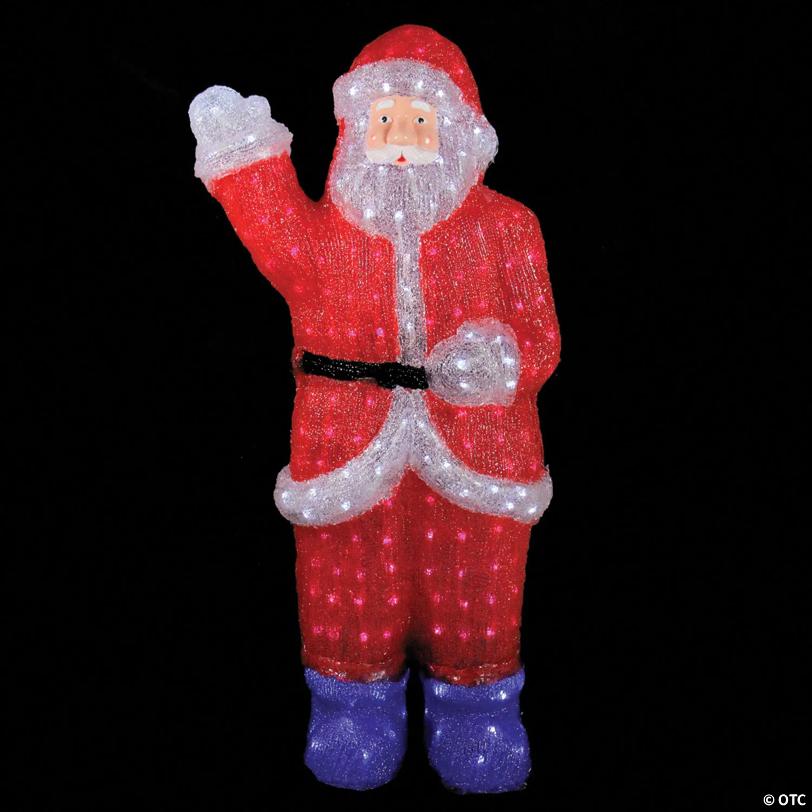 Northlight - 3' Red Lighted Commercial Grade Santa Claus Christmas Display Decoration