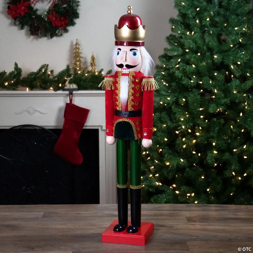 Northlight - 3' Red Wooden Christmas Nutcracker King