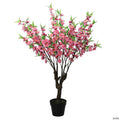 Northlight - 43.5" Potted Pink and Green Floral Peach Blossom Artificial Christmas Tree - Unlit