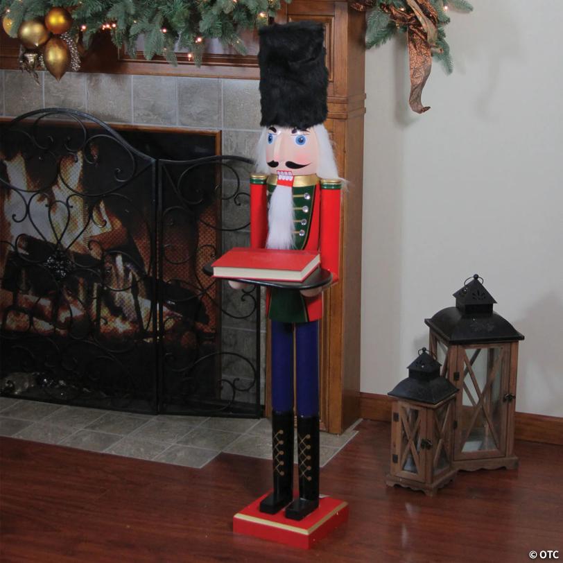 Northlight - 4' Christmas Butler Nutcracker with Tray