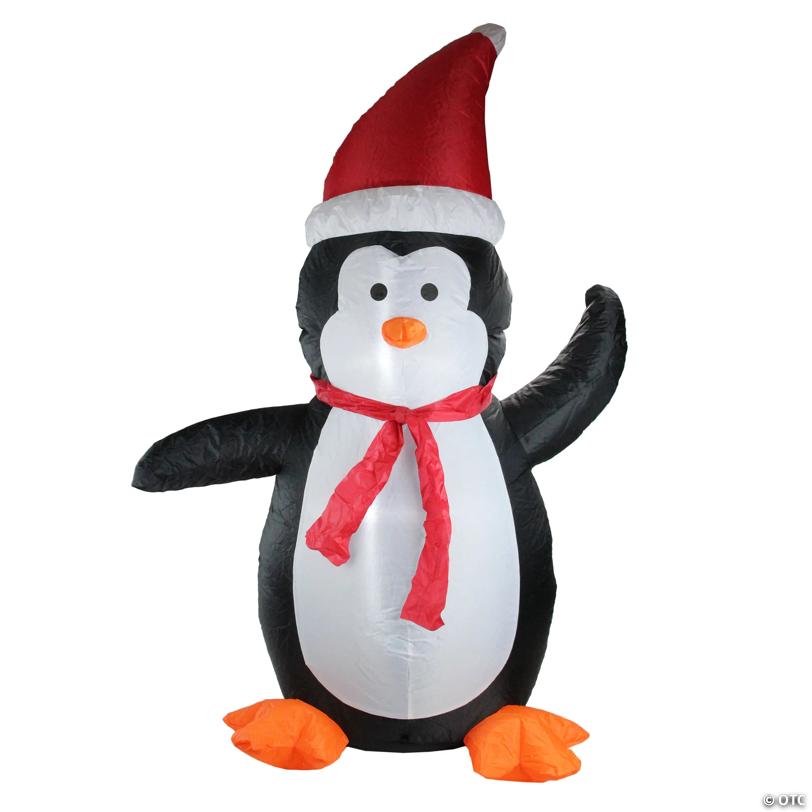 Northlight - 4' Inflatable Festive Penguin Christmas Yard Decor