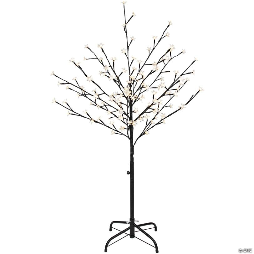 Northlight - 4' LED Pre-Lit Cherry Blossom Flower Outdoor Tree - Warm White Lights