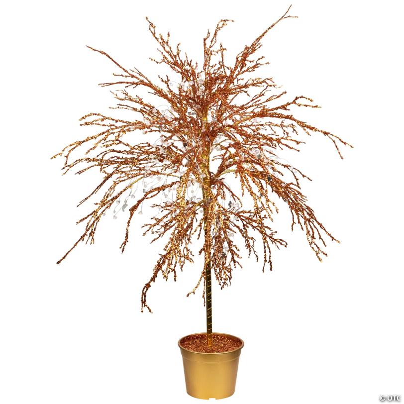 Northlight - 4' Potted Crystallized Glitter Full Artificial Tree - Unlit