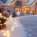 Northlight - 4ct Lighted Star Christmas Pathway Marker with Lawn Stakes Outdoor Decor