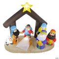 Northlight - 5.5' Inflatable Nativity Scene Lighted Christmas Outdoor Decoration