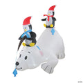 Northlight - 6' Inflatable Polar Bear and Penguins Lighted Outdoor Christmas Decor