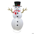 Northlight - 6' Pre-Lit Snowman with Top Hat Christmas Outdoor Decoration
