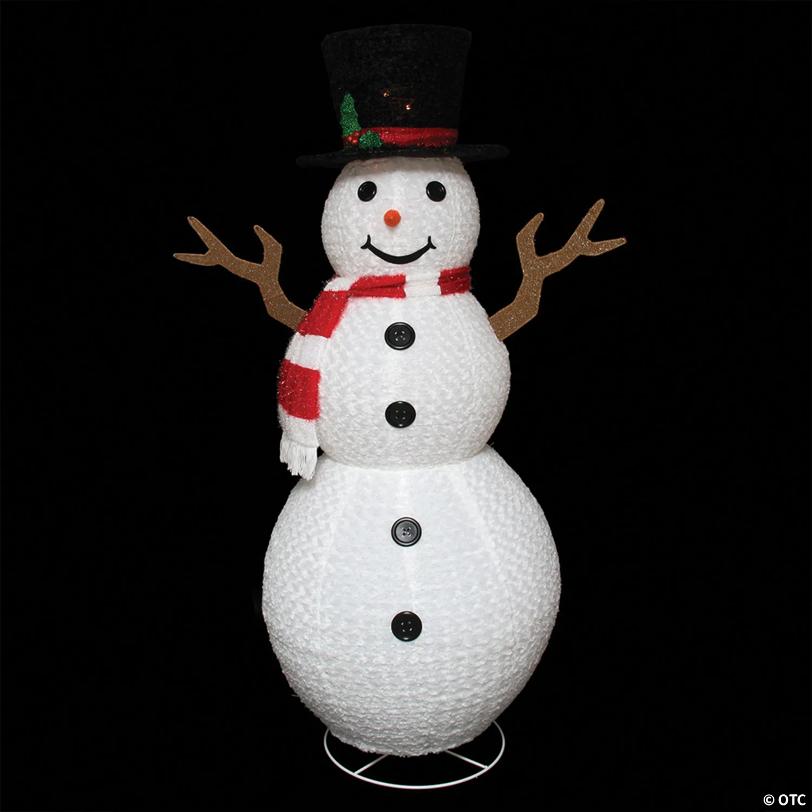 Northlight - 6' Pre-Lit Snowman with Top Hat Christmas Outdoor Decoration