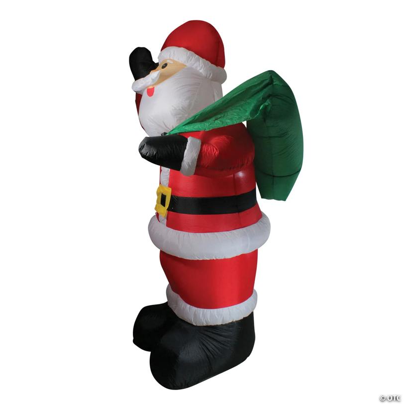 Northlight - 8' Red and White Animated Inflatable Standing Santa Claus Christmas Yard Decor