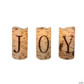 Northlight - Set of 3 Battery Operated JOY Christmas LED Flame-Less Candles 6