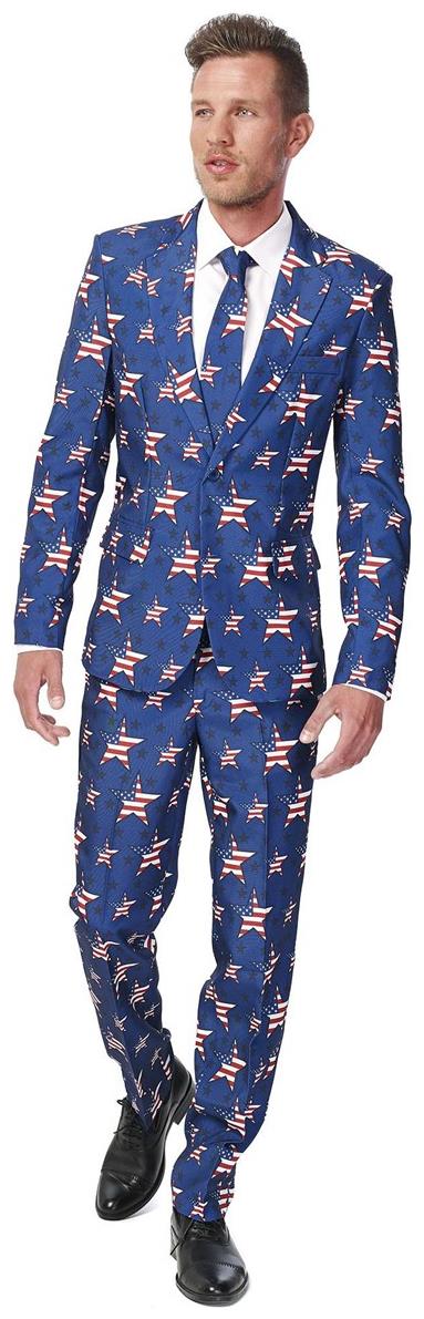 Suitmeister Men's Suits USA Stars and Stripes