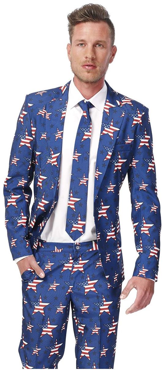 Suitmeister Men's Suits USA Stars and Stripes