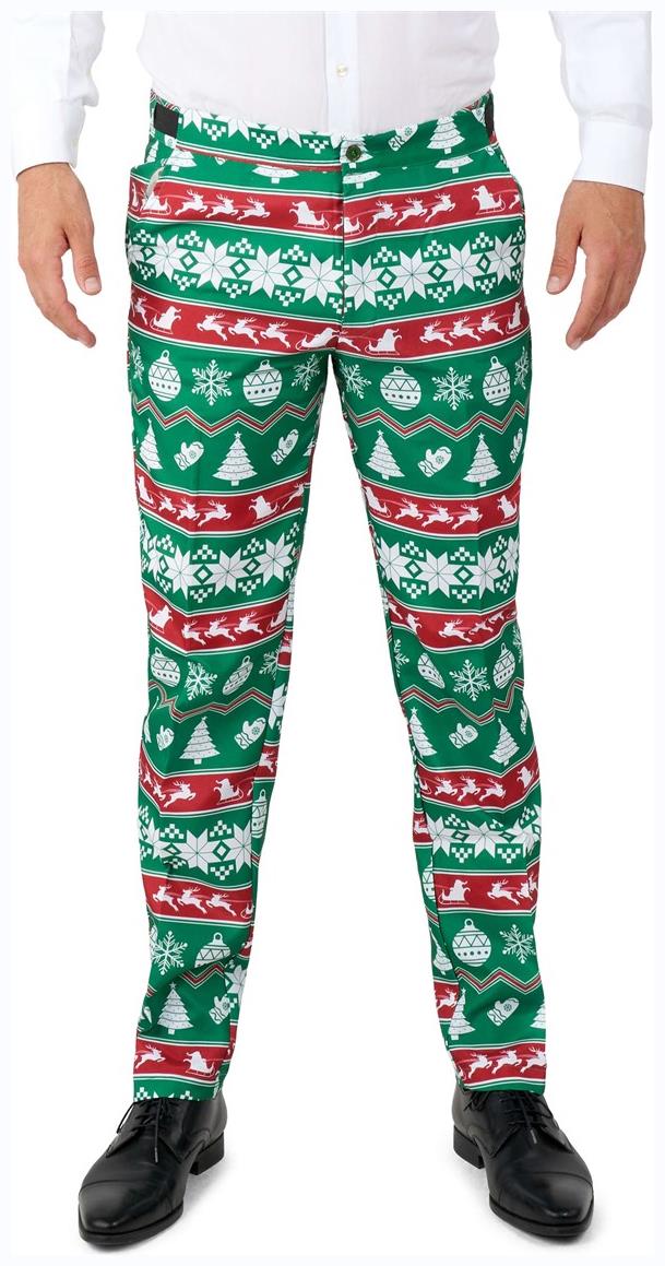 Suitmeister Men's Suits Christmas Green Nordic