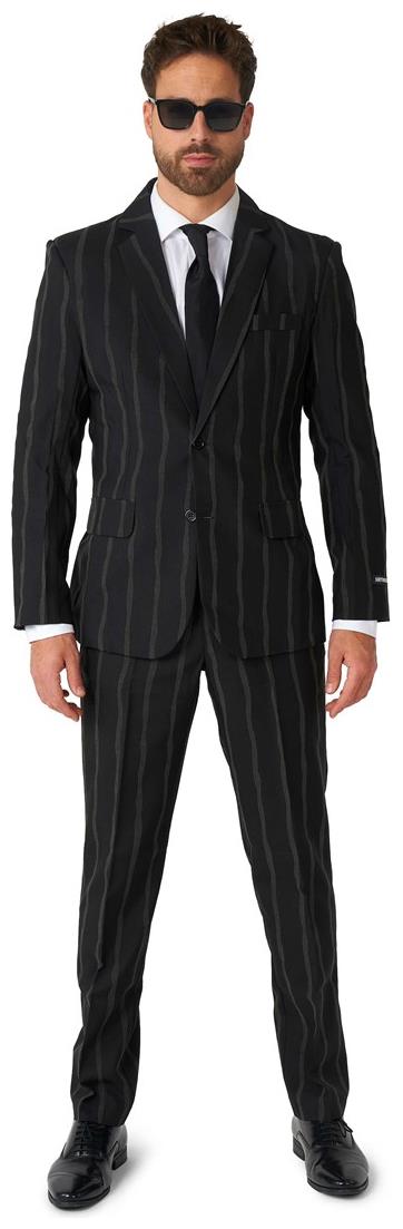 Suitmeister Men's Suits Oversized Pinstripe Black