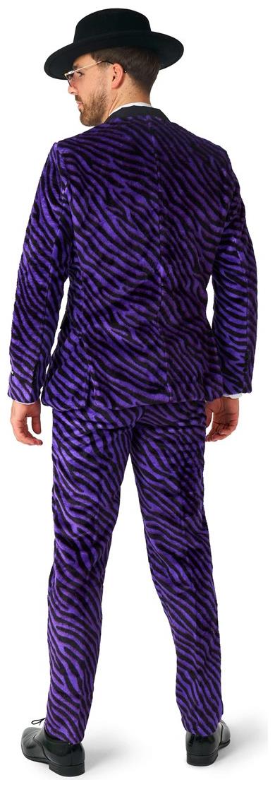 Suitmeister Men's Suits Pimp Faux Fur Purple