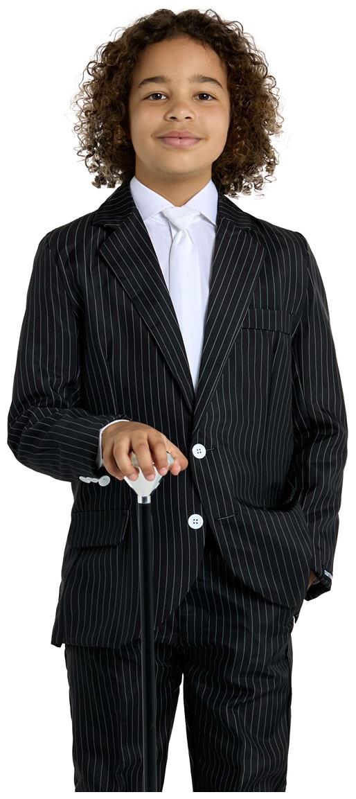 Suitmeister Boys' Suits Gangster Pinstripe Black