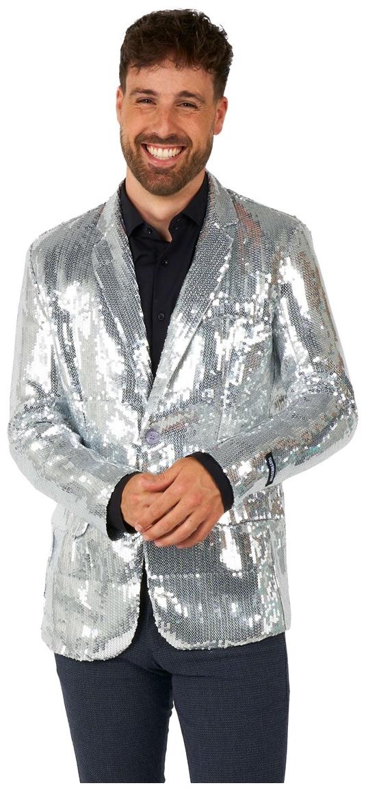 Suitmeister Men's Blazers Sequins Silver